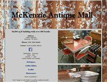 Tablet Screenshot of mckenzieantiquemall.com